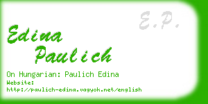 edina paulich business card
